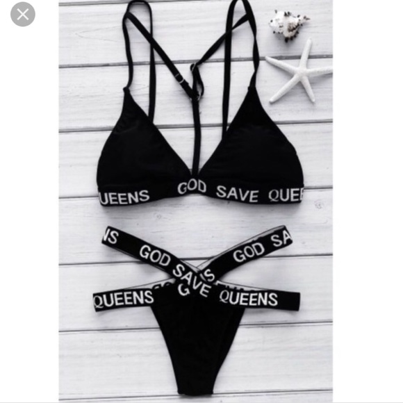 Other - Brand New God Save Queens Caged Bikini Swimsuit  M